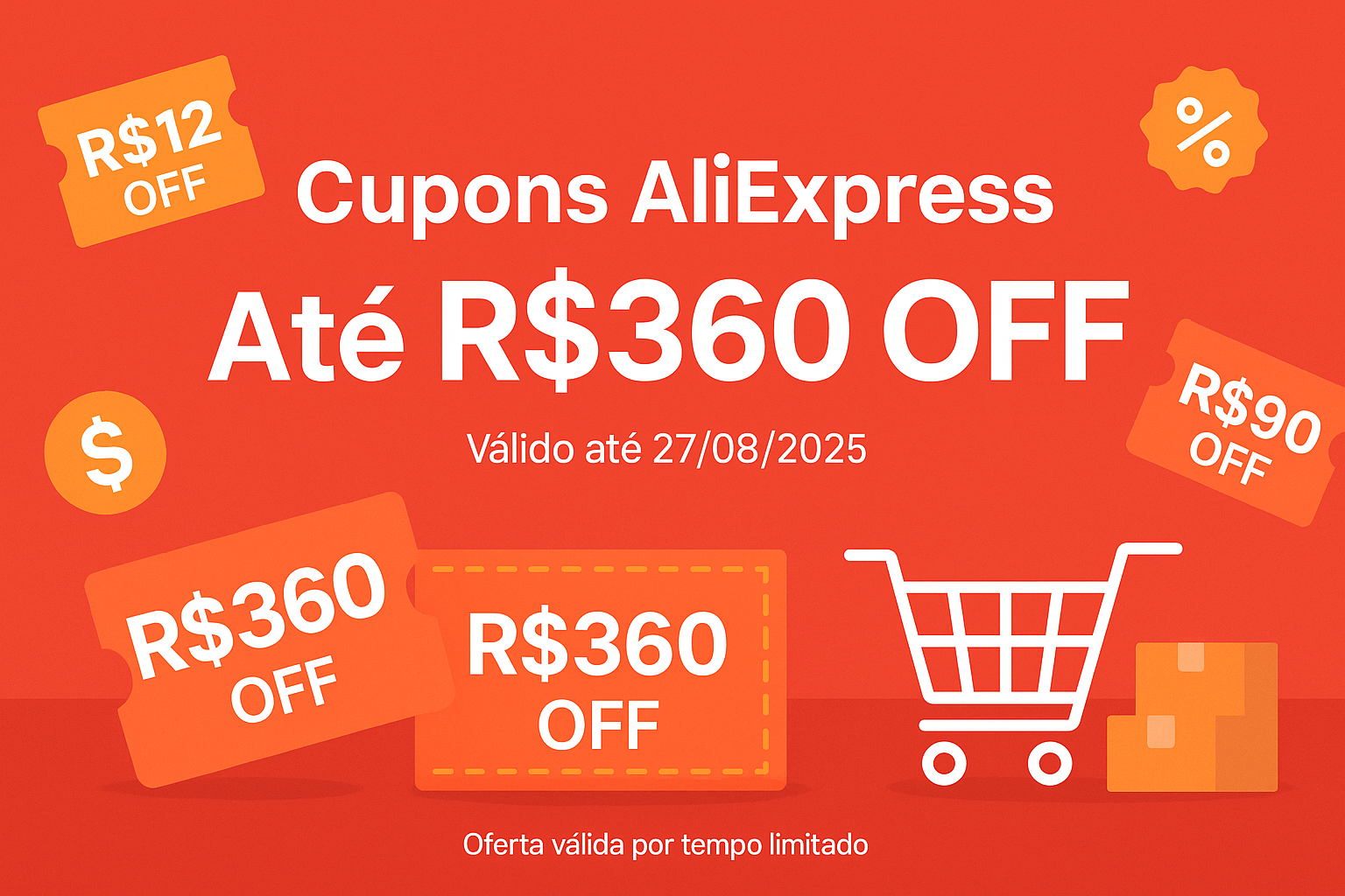Novos cupons AliExpress
