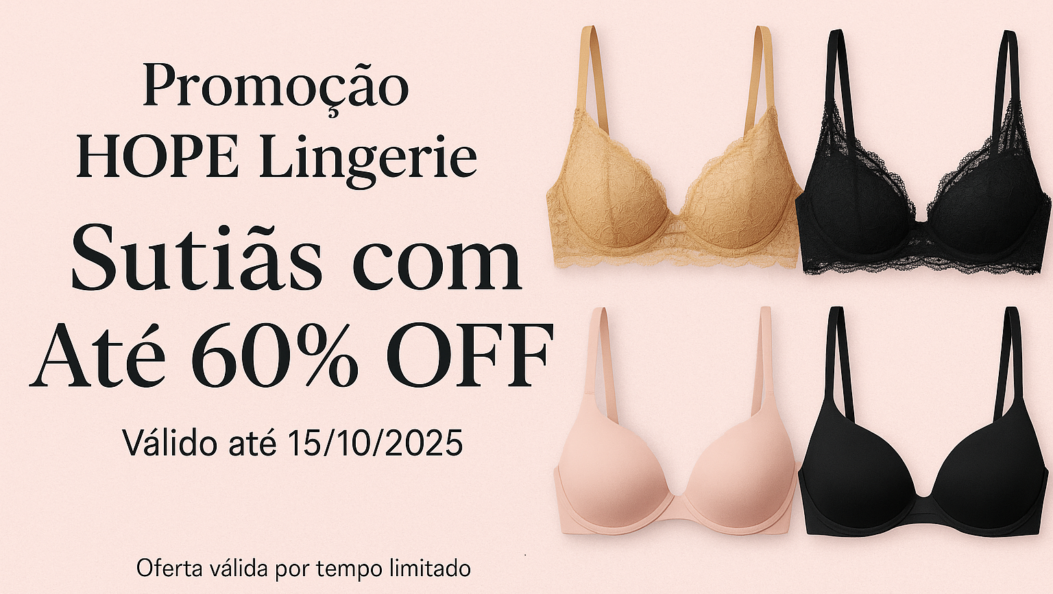 Promoção hope lingerie