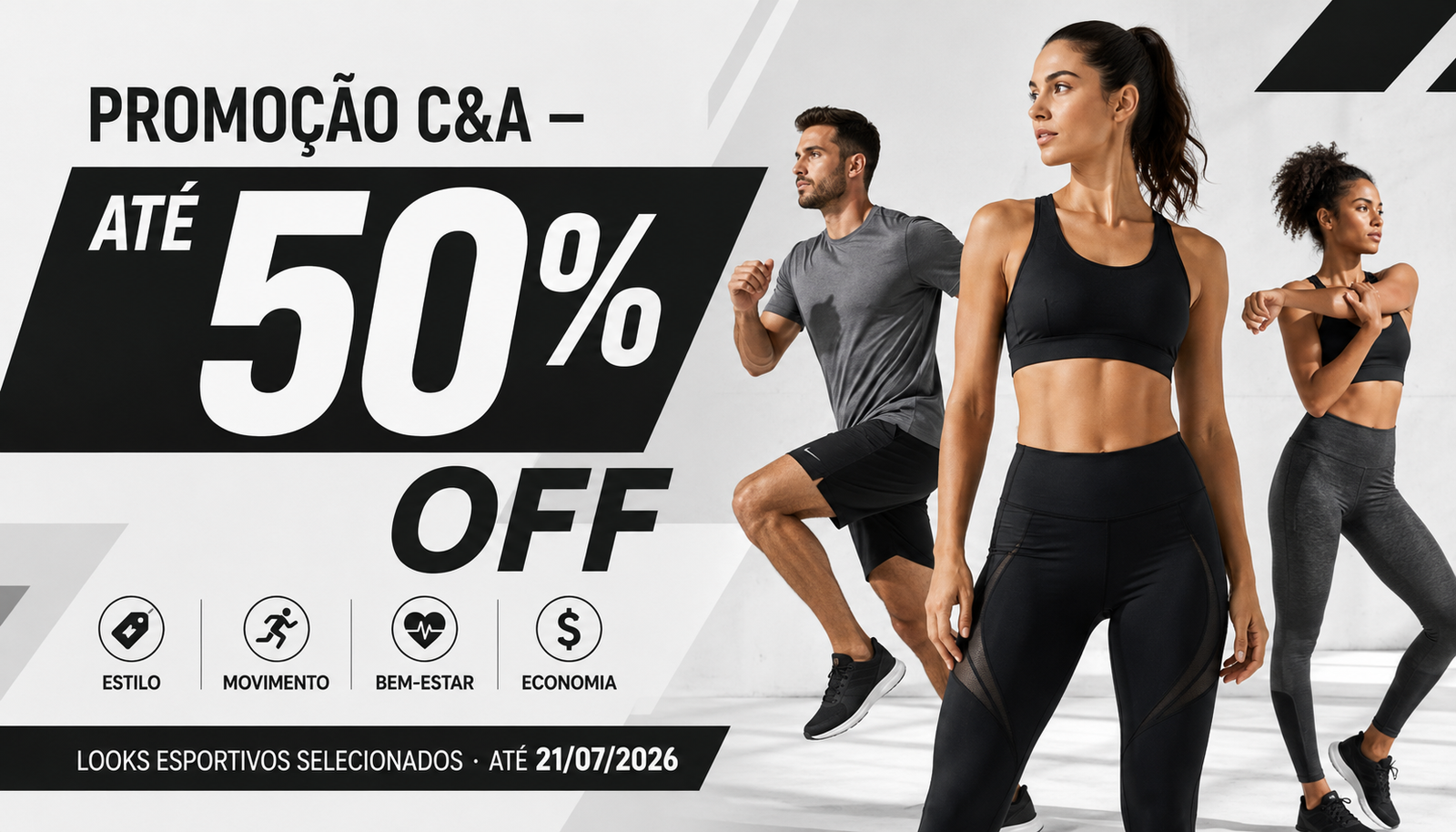 Promoção C&A Looks esportivos